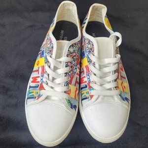 License Plate Sneakers "Live, Love, Twirl"